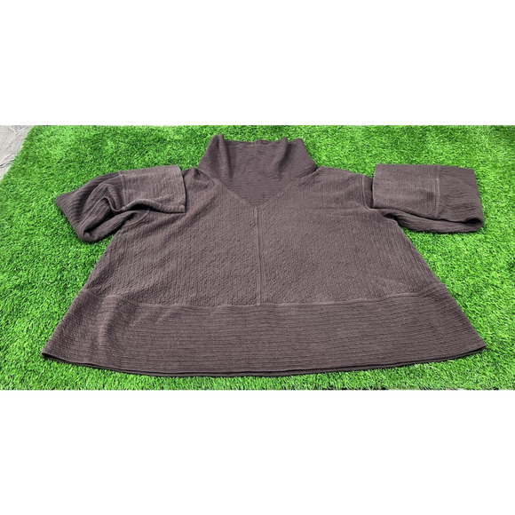 Lululemon Retreat Yourself Pullover Top Womens L/XL Brown Turtleneck - Picture 5 of 7